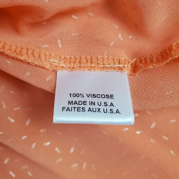 MISA LOS ANGELES small (S) coral peach gold foild confetti ruffles mini dress - Picture 6 of 16